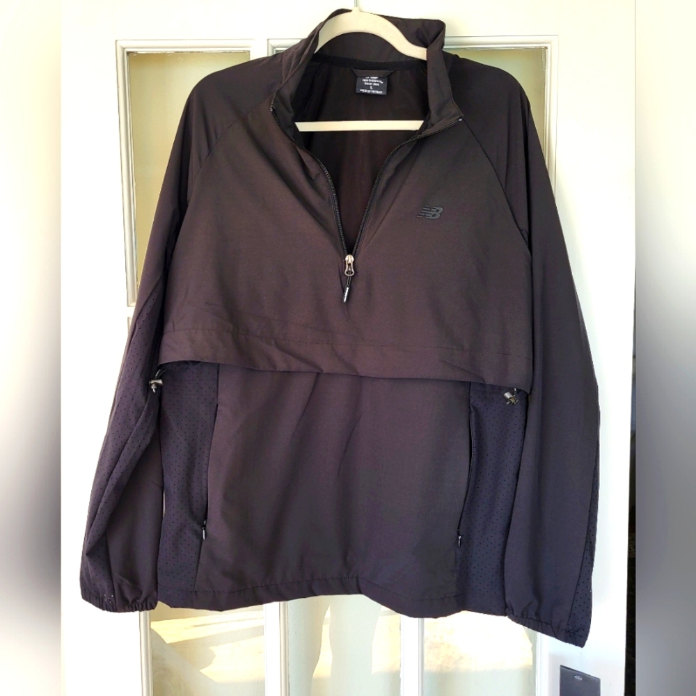 NWT New Balance Pullover Black Half Zip Jacket